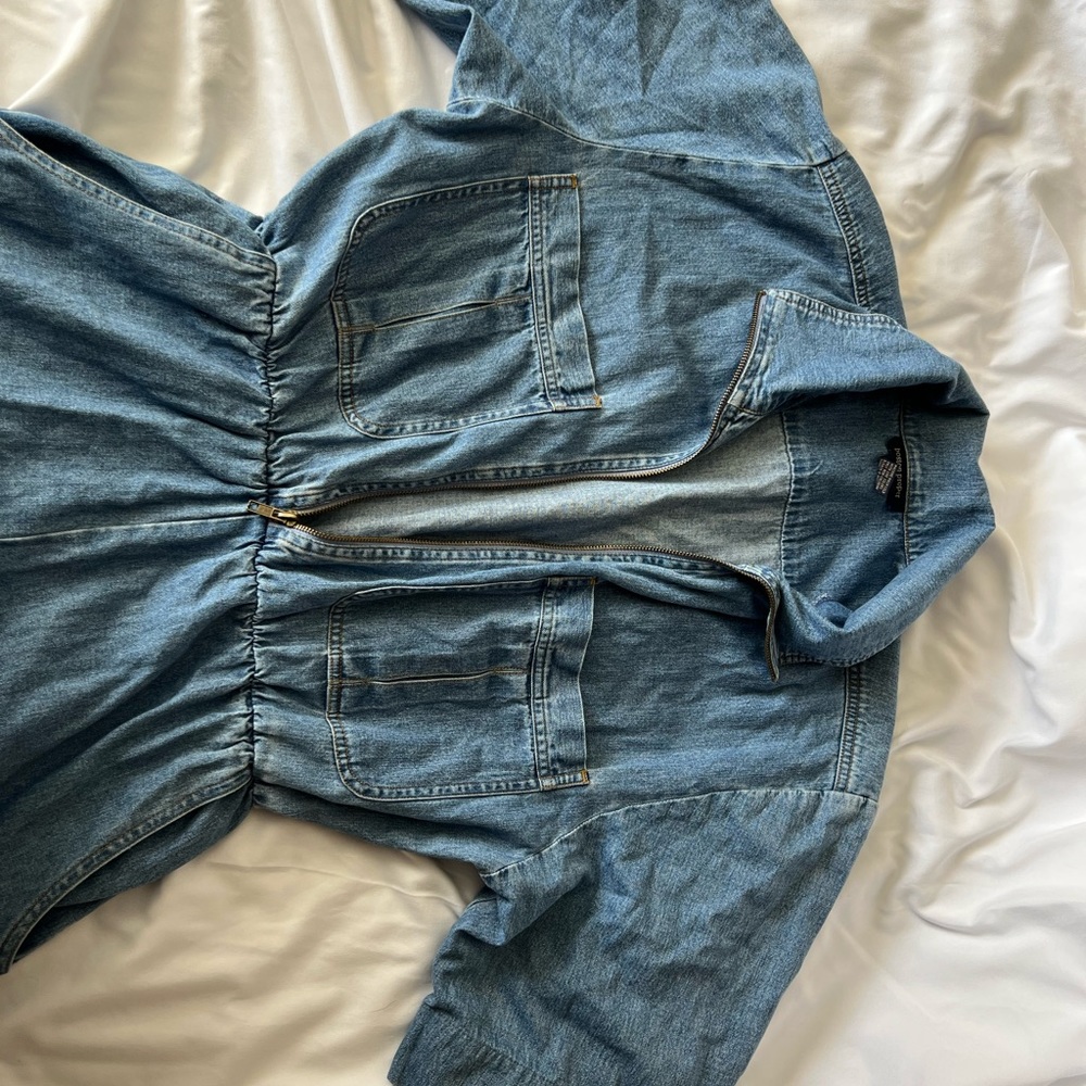 1980s Boston Proper Denim Jumpsuit